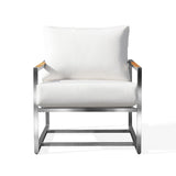 Acacia Stainless Steel Club Chair with Sunbrella® Cushions