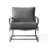 Acacia Stainless Steel Club Chair with Sunbrella® Cushions