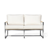 Acacia Stainless Steel Loveseat with Sunbrella® Cushions