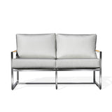 Acacia Stainless Steel Loveseat with Sunbrella® Cushions