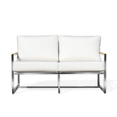 Acacia Stainless Steel Loveseat with Sunbrella® Cushions