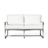 Acacia Stainless Steel Loveseat with Sunbrella® Cushions