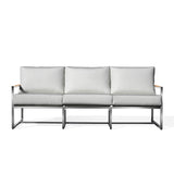 Acacia Stainless Steel Sofa with Sunbrella® Cushions
