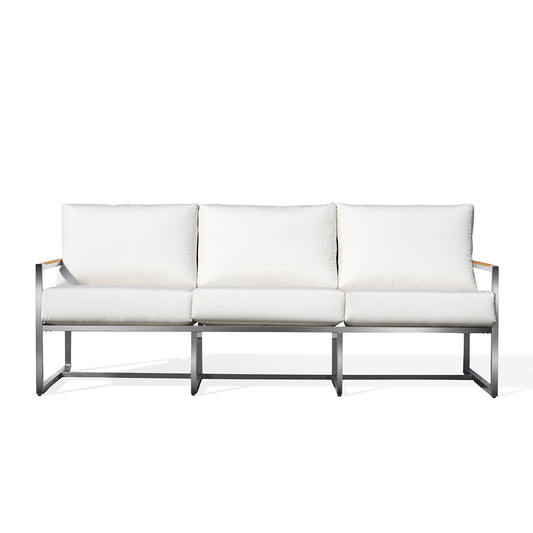 Acacia Stainless Steel Sofa with Sunbrella® Cushions