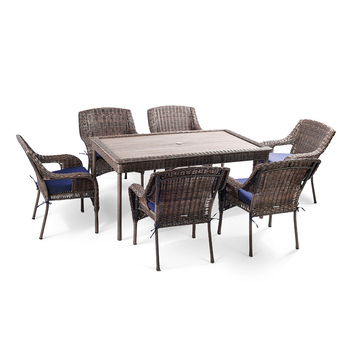 Cambridge 7-Piece Outdoor Wicker Dining Set – Krikacy