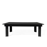 Hickory Polymer Rectangle Outdoor Coffee Table with slatted design and black finish, durable, weather-resistant frame, Oakville, ON