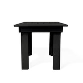 Hickory Polymer Outdoor End Table in black with slatted frame, weather-resistant, perfect for Oakville outdoor spaces.