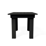 Hickory Polymer Outdoor End Table in black with slatted frame, weather-resistant, perfect for Oakville outdoor spaces.