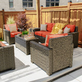 Laguna Point 4-Piece Wicker Outdoor Modular Conversational Set