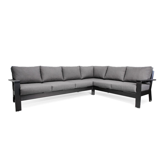Magnolia Black Aluminum Sectional with Sunbrella® Cushions