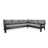 Magnolia Black Aluminum Sectional with Sunbrella® Cushions