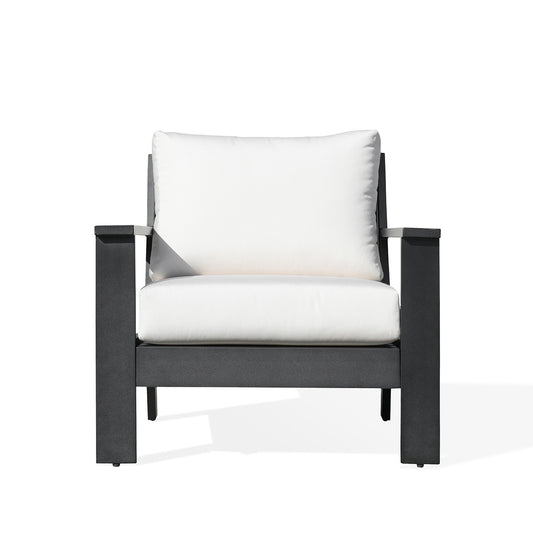 Magnolia Black Aluminum Club Chair with Sunbrella® Cushions