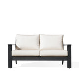 Magnolia Black Aluminum Loveseat with Sunbrella® Cushions