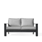 Magnolia Black Aluminum Loveseat with Sunbrella® Cushions