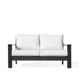 Magnolia Black Aluminum Loveseat with Sunbrella® Cushions
