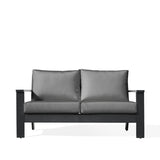Magnolia Black Aluminum Loveseat with Sunbrella® Cushions