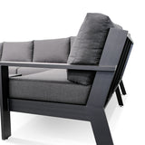 Magnolia Black Aluminum Sectional with Sunbrella® Cushions