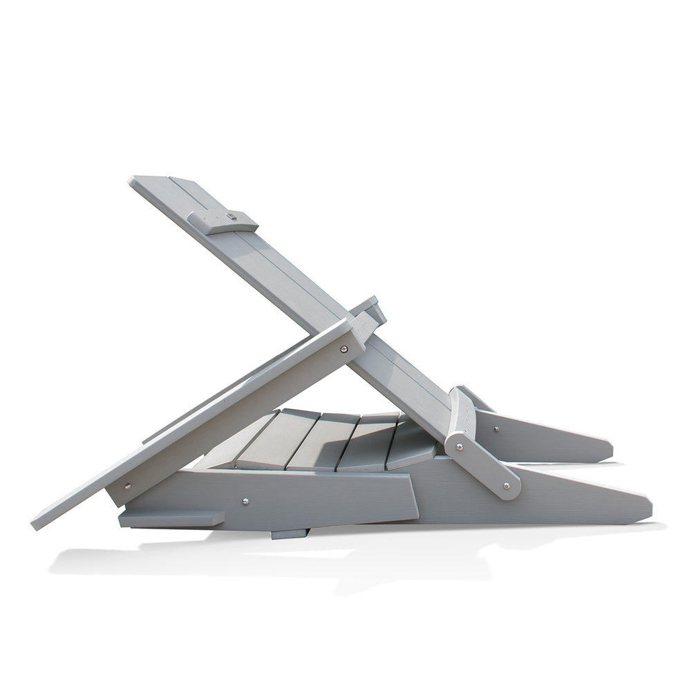 Left side view of the foldable table, showcasing its compact design and functionality.