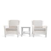 Park Meadows 3-Piece Wicker Outdoor Club Chair Bistro Set