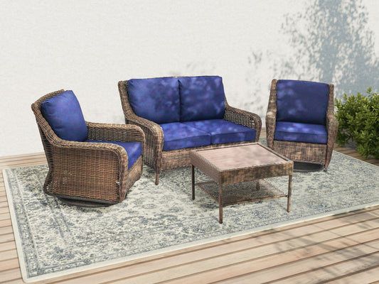 Cambridge Loveseat Conversational With Swivel Chairs