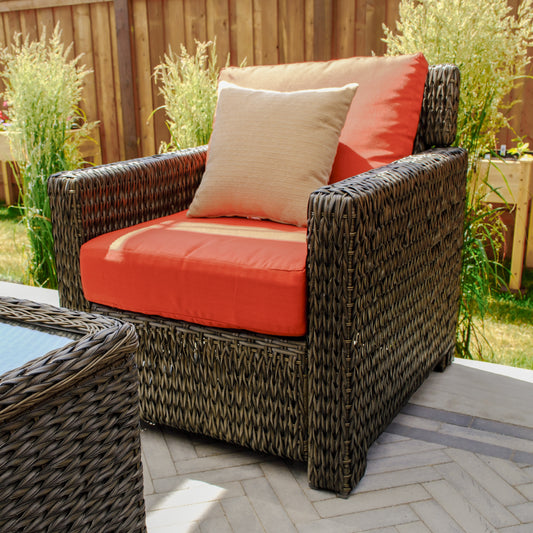 Laguna Point 5-Piece Wicker Outdoor Conversational Loveseat Set