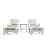 Park Meadows 5-Piece Wicker Outdoor Swivel Chair Bistro Set