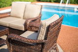 Colossal 4-Piece Wicker Conversational Set with Sunbrella® Cushions